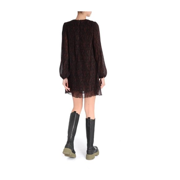 Ganni Brown Pleated Mini Dress - Picture 8 of 11